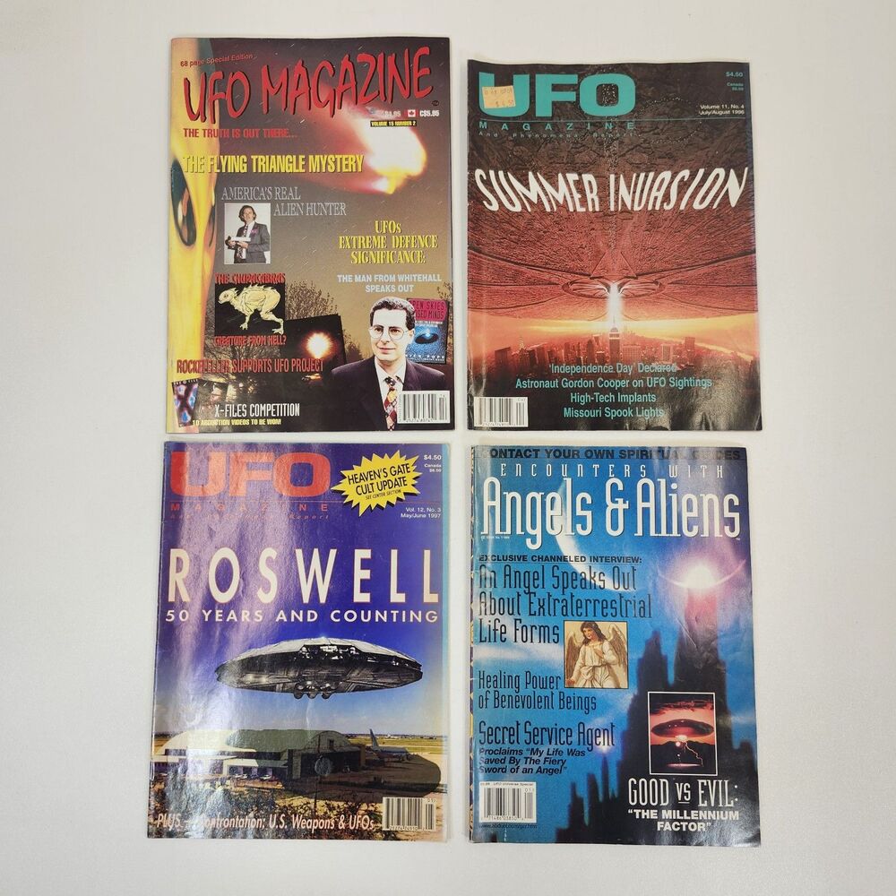 UFO Magazine & Phenomenon Report 3 Issues 1996 1997 Aliens Roswell X-Files Angel